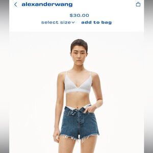 AlexanderWang triangle bra in ribbed jersey sizes L and XL brand new